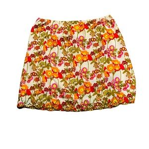 JJills xl skirt elast waist cott. lined scallop w/eyelet hem 21 3/4”L, 47”waist